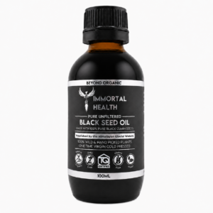 Immortal Health Beyond Organic Black Seed Oil 100ml amber glass bottle